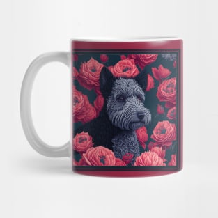 Рumi dog. Style vector (red version 2 pumi dog) Mug